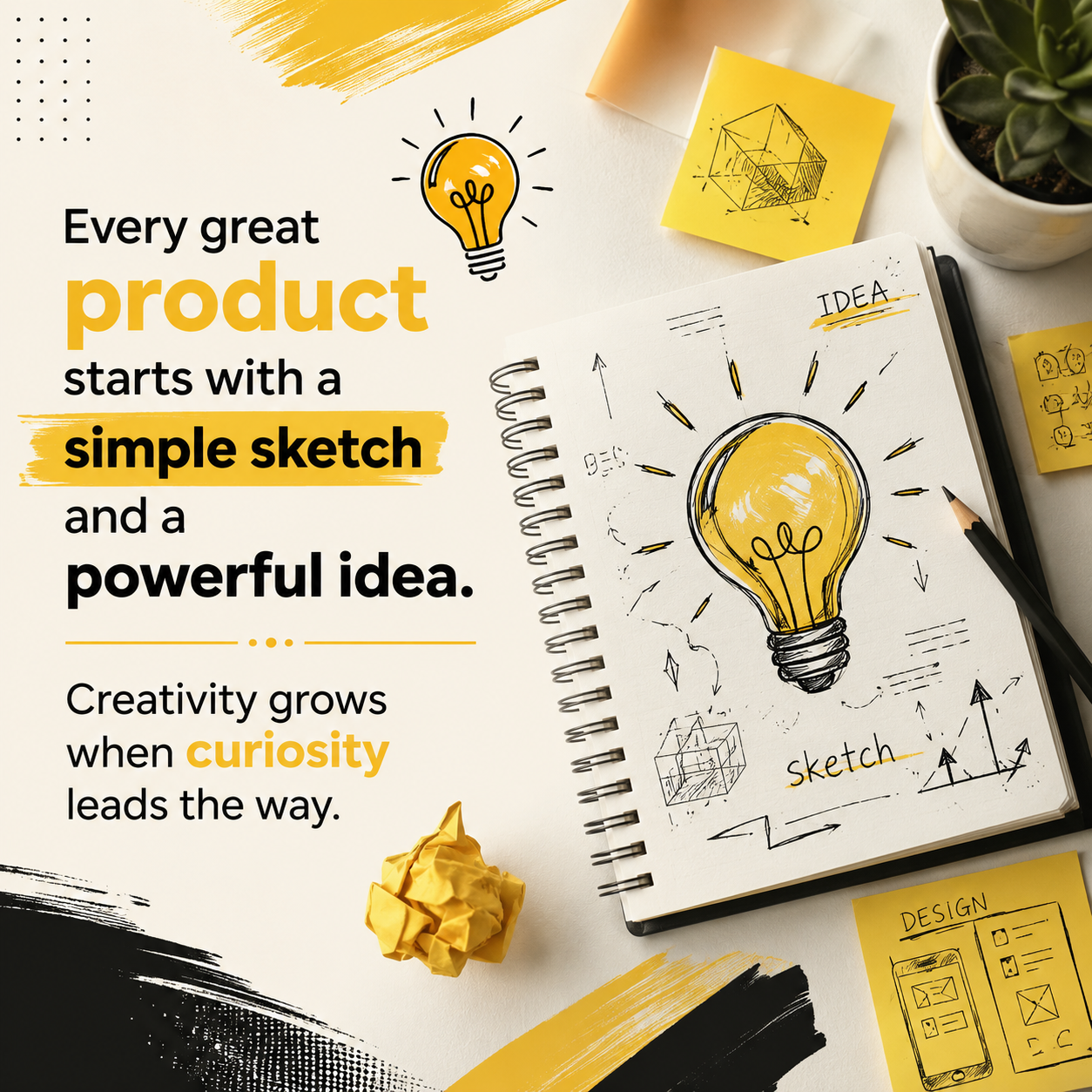💡 Every great product starts with a simple sketch and a powerful idea.🌟